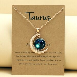 Zodiac Taurus Gemstone Necklace